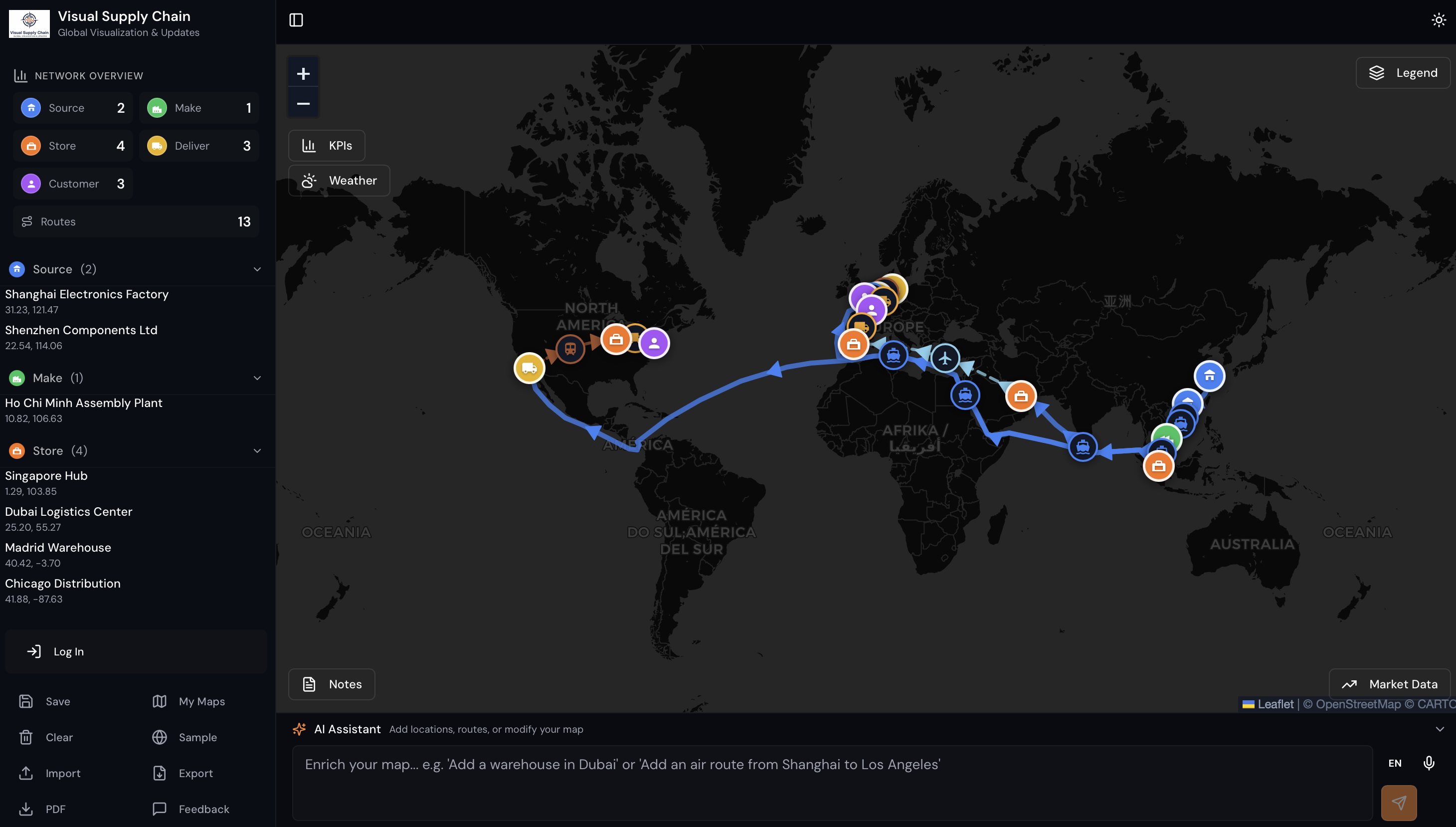 Visual Supply Chain - Global Visualization & Updates